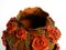Handgefertigte Clay Vase mit roten Rosen von Rosie Fridrin Rieger, 1918 14