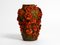 Vaso in argilla fatto a mano con rose rosse di Rosie Fridrin Rieger, 1918, Immagine 3