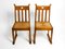 Mid-Century Oak Chairs with Skid Feet & Wicker Seats, Set of 2 3