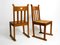 Mid-Century Eichenholz Stühle mit Kufenfüßen & Korbsitzen, 2er Set 6