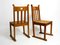 Mid-Century Oak Chairs with Skid Feet & Wicker Seats, Set of 2, Image 6