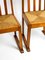 Mid-Century Oak Chairs with Skid Feet & Wicker Seats, Set of 2, Image 10