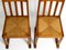Mid-Century Eichenholz Stühle mit Kufenfüßen & Korbsitzen, 2er Set 5