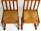 Mid-Century Oak Chairs with Skid Feet & Wicker Seats, Set of 2 5