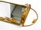 Specchio da parete in ferro placcato in oro con mensola abbinata di Banci, Firenze, Italia, Immagine 19