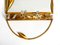 Floral Gold Plated Iron Wall Mirror & Matching Shelf from Banci, Firenze, Italy 18