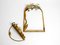 Floral Gold Plated Iron Wall Mirror & Matching Shelf from Banci, Firenze, Italy 4