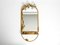 Specchio da parete in ferro placcato in oro con mensola abbinata di Banci, Firenze, Italia, Immagine 1