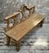 Victorian Bleached Oak Hall Bench 3