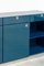 Blue Modernist High Gloss Lacquered Wooden Sideboard, France, 1970s 4