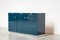 Blaues modernes hochglanzlackiertes Sideboard aus Holz, Frankreich, 1970er 9