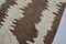 Alfombra turca anatolia de cáñamo marrón y beige, Imagen 5