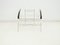 Clear Acrylic Glass Chair with Metal Frame & Wooden Armrests, Image 3