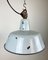 Industrial Grey Enamel Factory Hanging Lamp with Cast Iron Top, 1960s, Image 8