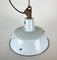 Industrial Grey Enamel Factory Hanging Lamp with Cast Iron Top, 1960s, Image 6