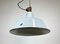 Industrial Grey Enamel Factory Hanging Lamp with Cast Iron Top, 1960s, Image 7