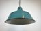 Lampe à Suspension d'Usine Industrielle en Émail Vert, 1960s 6