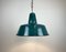 Industrial Green Enamel Factory Pendant Lamp, 1960s, Image 10