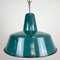 Industrial Green Enamel Factory Pendant Lamp, 1960s 3