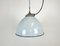 Industrielle graue emaillierte Fabriklampe mit Gusseisen Tischplatte von Zaos, 1960er 1