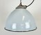 Industrial Grey Enamel Factory Lamp with Cast Iron Top from Zaos, 1960s 3