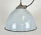 Industrial Grey Enamel Factory Lamp with Cast Iron Top from Zaos, 1960s, Image 3