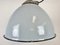 Industrial Grey Enamel Factory Lamp with Cast Iron Top from Zaos, 1960s 4