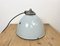 Industrial Grey Enamel Factory Lamp with Cast Iron Top from Zaos, 1960s 10