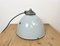Industrielle graue emaillierte Fabriklampe mit Gusseisen Tischplatte von Zaos, 1960er 10