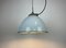 Industrial Grey Enamel Factory Lamp with Cast Iron Top from Zaos, 1960s, Image 8