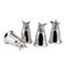 Mid 20th Century Italian Silver Plated Fox Stirrup Cups, 1970s, Set of 4 2