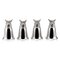 Mid 20th Century Italian Silver Plated Fox Stirrup Cups, 1970s, Set of 4 5