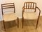 Set of Vintage Model No. 66 & 78 Solid Teak Chairs by Niels O. Møller for J.L. Møllers Møbelfabrik 2