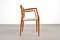 Sedie nr. 66 e 78 vintage in teak massiccio di Niels O. Møller per JL Møllers Møbelfabrik, set di 2, Immagine 12