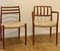 Vintage Model No. 66 & 78 Solid Teak Chairs by Niels O. Møller for J.L. Møllers Møbelfabrik, Set of 2, Image 1