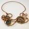 Vintage Nature Stone, Brass & Copper Necklace by Anna-Greta Eker, Norway, 1960s, Image 6