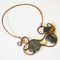 Vintage Nature Stone, Brass & Copper Necklace by Anna-Greta Eker, Norway, 1960s 2