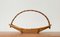 Mid-Century Bamboo and Wood Basket Bowl, 1960s 1
