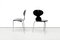 Sedie Mier vintage nere di Arne Jacobsen per Fritz Hansen, anni '60, set di 4, Immagine 3