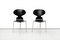 Vintage Black Mier Chairs by Arne Jacobsen for Fritz Hansen, 1960s, Set of 4 4