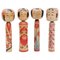 Wood Kokeshi Dolls, Set of 4 1