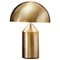 Medium Satin Gold Metal Atollo Table Lamp by Vico Magistretti for Oluce 1