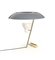 Modell 548 Lampe aus poliertem Messing mit grauem Diffusor von Gino Sarfatti für Astep 12