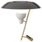 Model 548 Lamp in Polished Brass with Grey Diffuser by Gino Sarfatti for Astep, Image 1