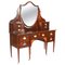 Coiffeuse et Miroir Victoriens Antiques en Acajou 1