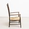 Arts & Crafts Low Ladder Back Armchair with Rush Seat from Liberty & Co, 1900 5