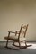 Oak Rocking Chair Reupholstered in Lambswool by Henning Kjærnulf, 1960s, Image 7