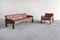 Vintage Modernist Wengé & Leather Sofa Set by Martin Visser for Spectrum, 1960s, Set of 2 1