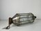 Antique Lantern Hanging Lamp in Sanded Glasses & Metal 6