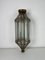 Lámpara colgante antigua de vidrio lijado y metal, Imagen 1